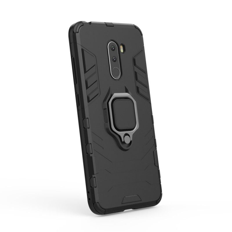 Kuori Xiaomi Pocophone F1 Punainen Musta Kestävä Rengas