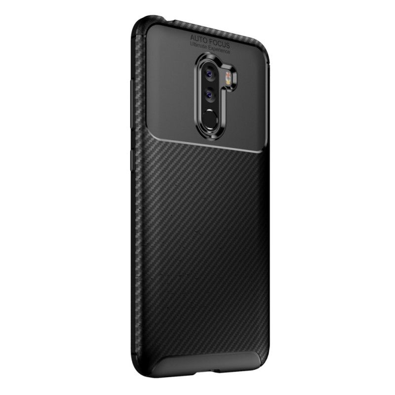 Kuori Xiaomi Pocophone F1 Tummansininen Musta Taipuisa Hiilikuitu Suojakuori