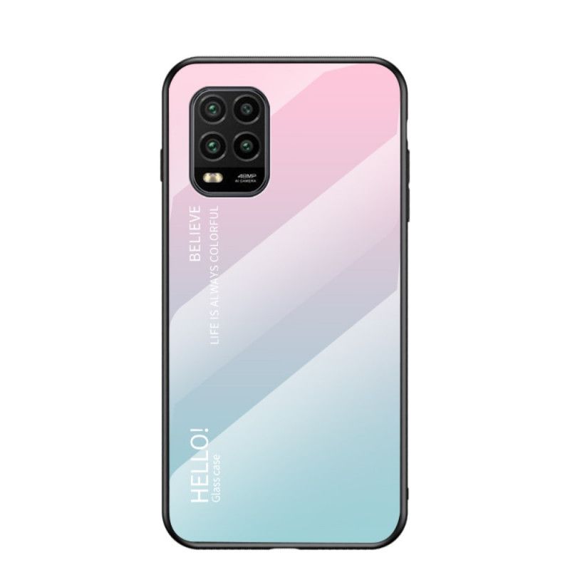 Case Kuoret Xiaomi Mi 10 Lite Magenta Musta Puhelinkuoret Hei Karkaistu Lasi