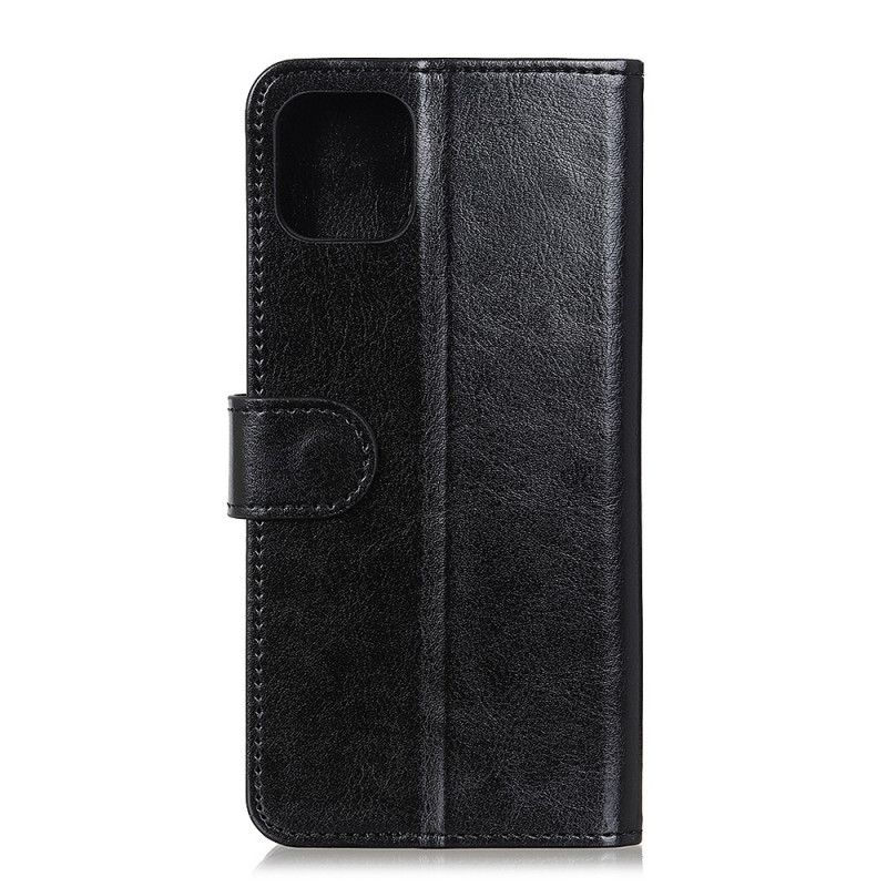 Flip Case Xiaomi Mi 10 Lite Valkoinen Musta Hienoa Tekonahkaa