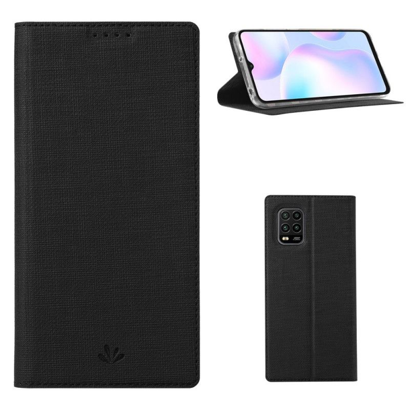 Flip Kotelot Xiaomi Mi 10 Lite Harmaa Musta Puhelinkuoret Kuvioitu Vili Dmx