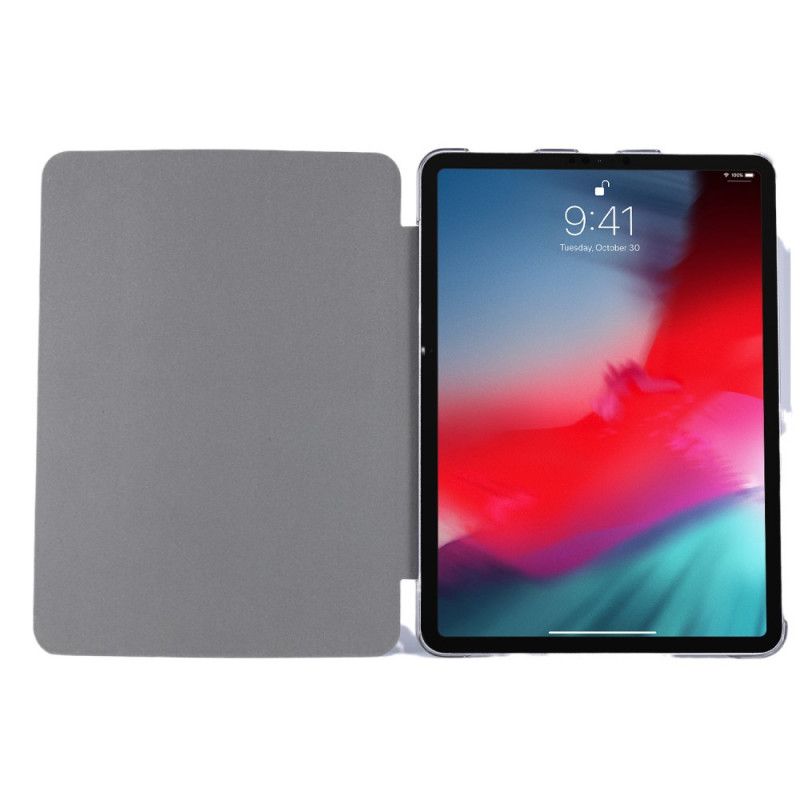 Älykäs Kotelo iPad Pro 12.9" (2018) (2020) Valkoinen Musta Tekonahkainen Silkki