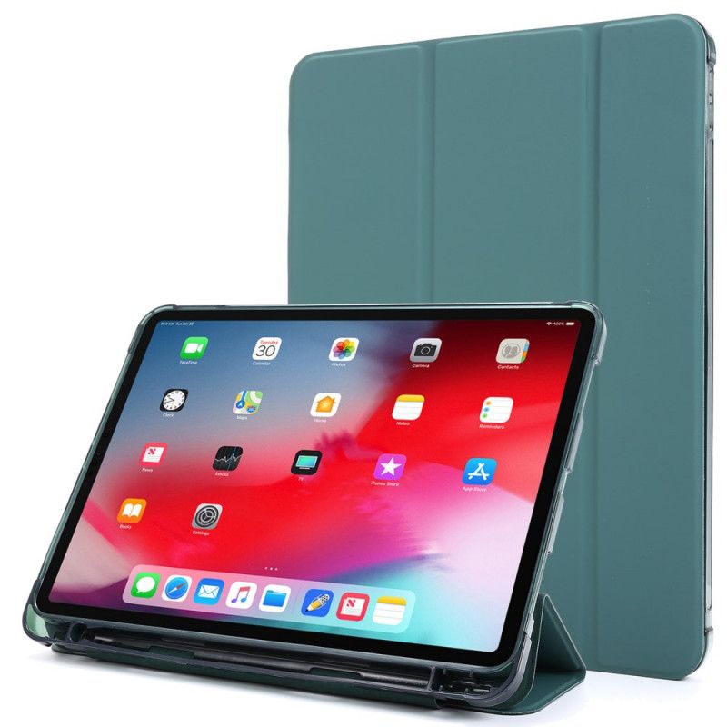 Älykotelo iPad Pro 12.9" (2018) (2020) Vaaleanpunainen Musta Tekonahkakynän Pidike