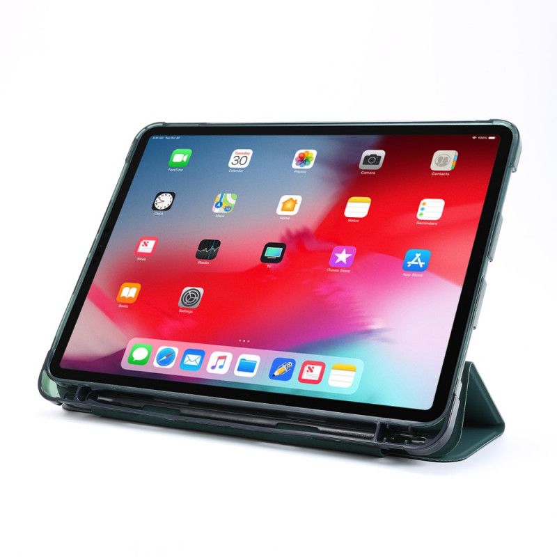 Älykotelo iPad Pro 12.9" (2018) (2020) Vaaleanpunainen Musta Tekonahkakynän Pidike