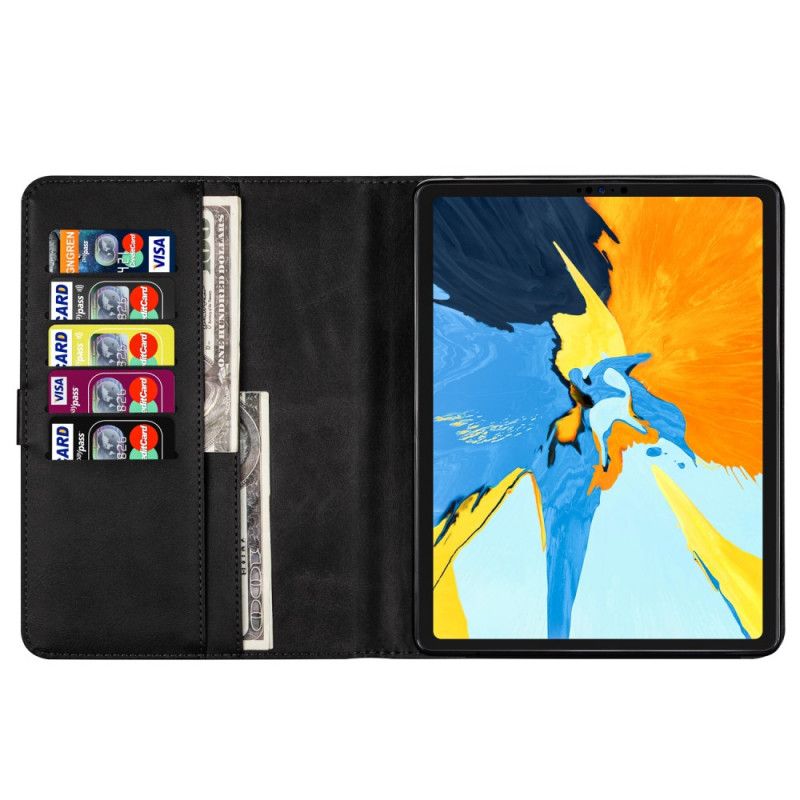 Flip Case iPad Pro 12.9" (2018) (2020) Punainen Musta Vetoketju