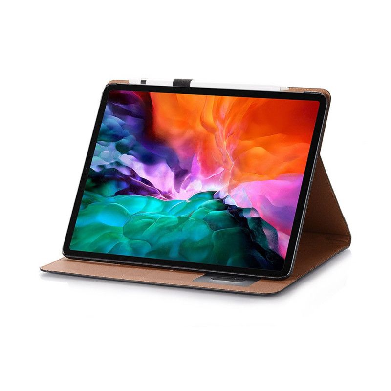 Kuoret iPad Pro 12.9" (2018) (2020) Musta Maton Nahkainen Kotelo