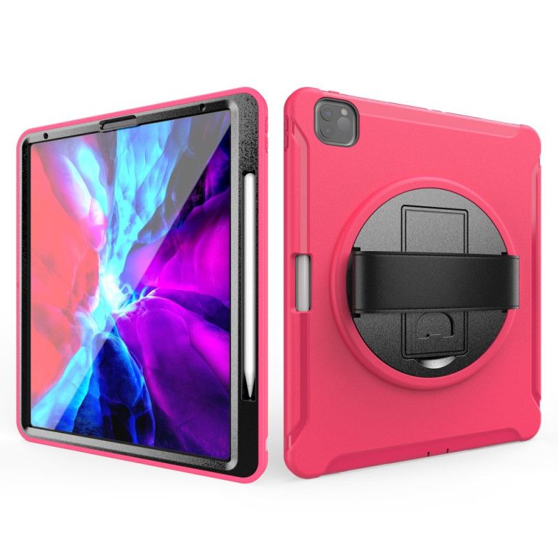 Kuori iPad Pro 12.9" (2018) (2020) Magenta Musta 360 ° Kahva