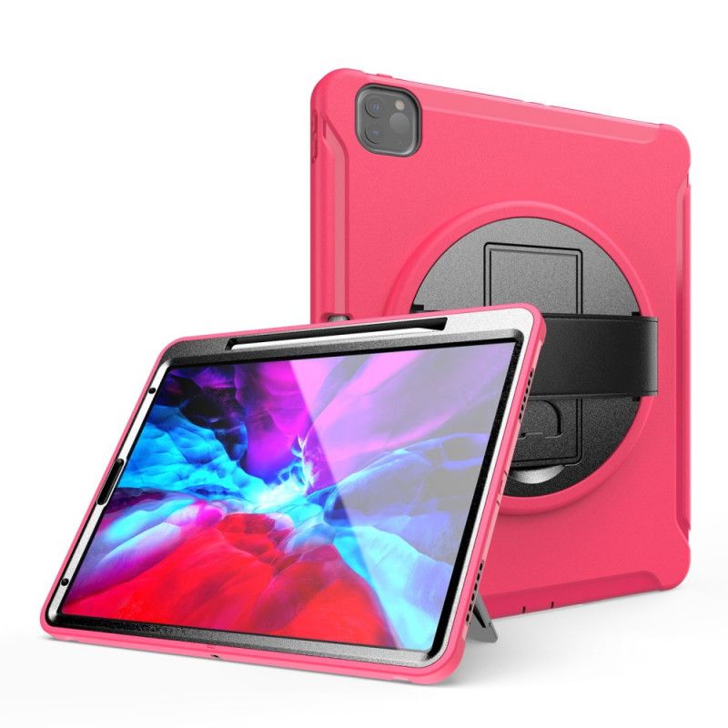 Kuori iPad Pro 12.9" (2018) (2020) Magenta Musta 360 ° Kahva