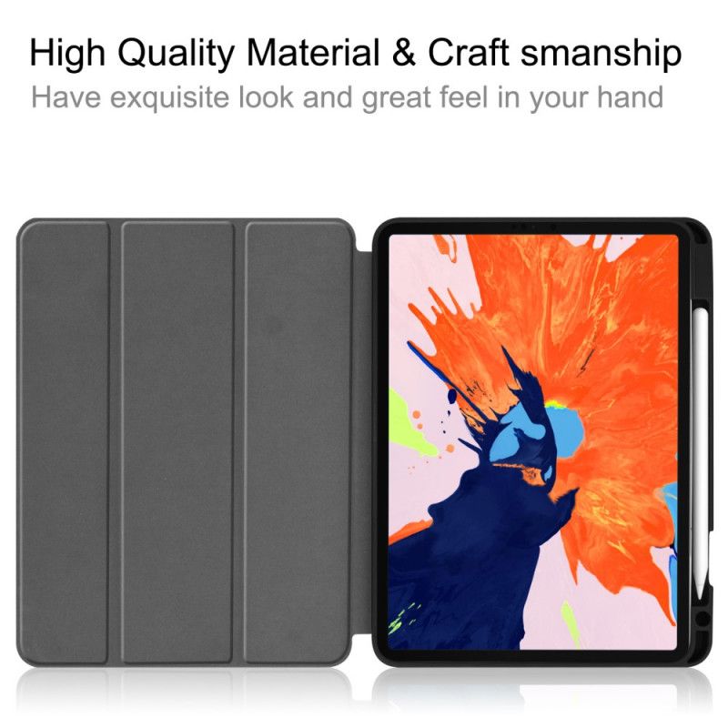 Smart Case iPad Pro 12.9" (2018) (2020) Harmaa Musta Tekstuurifarkut