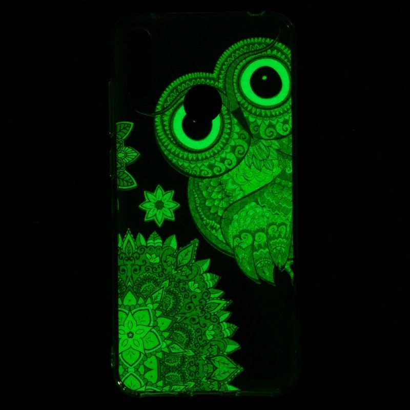 Case Kuoret Huawei Y7 2019 Puhelinkuoret Fluoresoiva Mandalapöllö