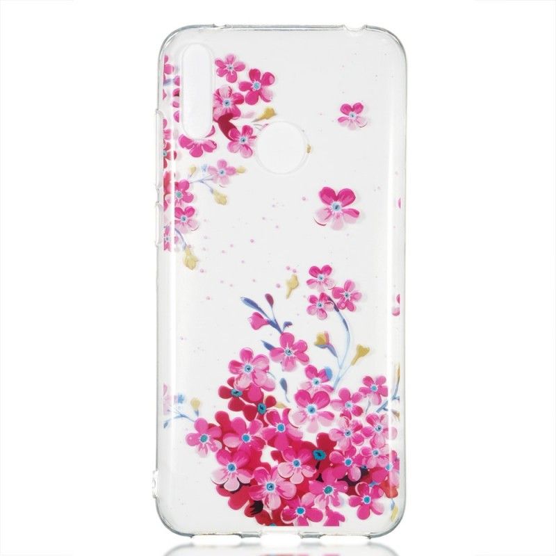 Case Kuoret Huawei Y7 2019 Puhelinkuoret Keltaiset Ja Purppuraiset Kukat