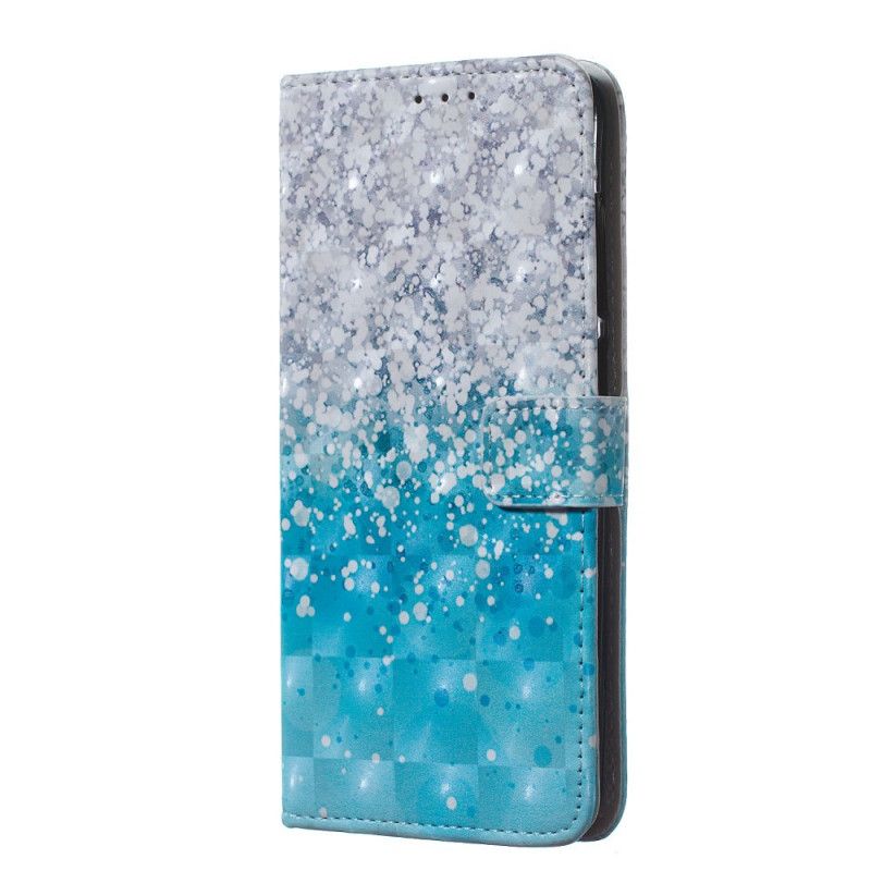 Flip Case Huawei Y7 2019 Kaltevuus Sininen Kimallus