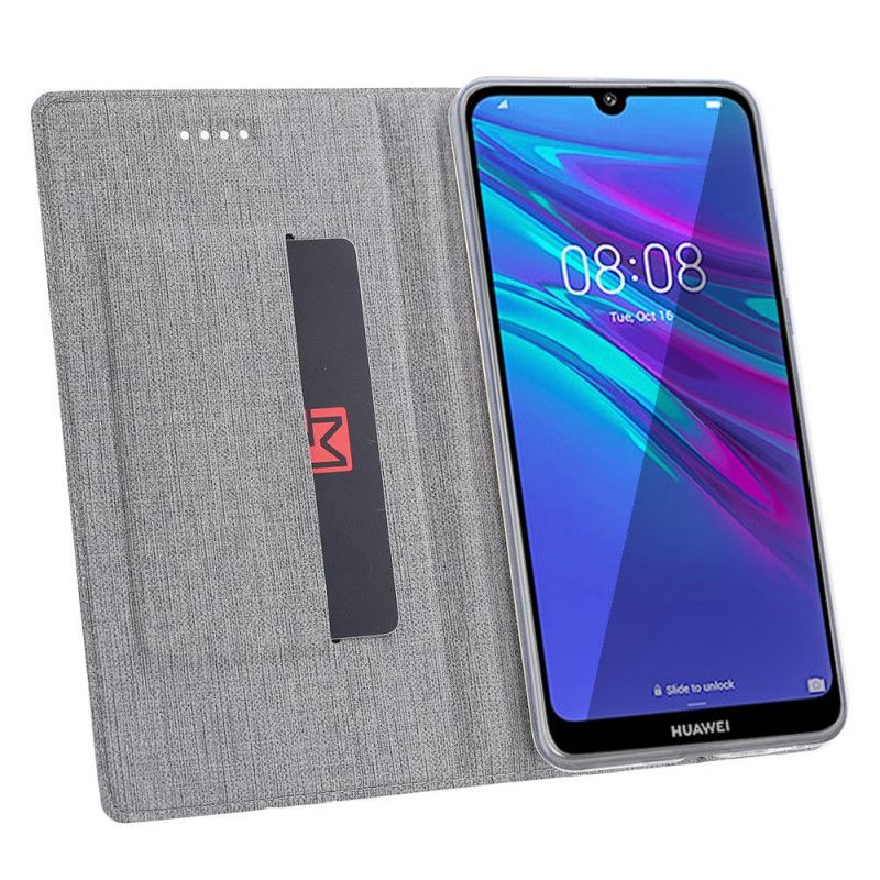 Flip Kotelot Huawei Y7 2019 Syaani Harmaa Kuvioitu