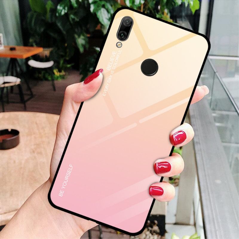 Kuori Huawei Y7 2019 Magenta Punainen Ole Itsesi Karkaistua Lasia