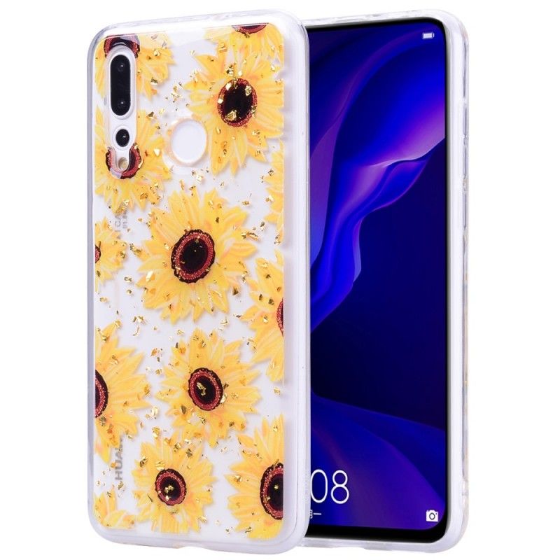 Kuori Huawei Y7 2019 Useita Auringonkukkia Suojakuori