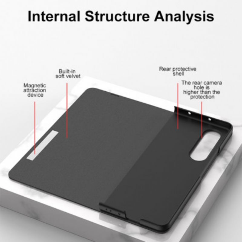 Flip Kotelot Samsung Galaxy Z Fold 3 5g Karkaistu Lasi Ja Tekonahka