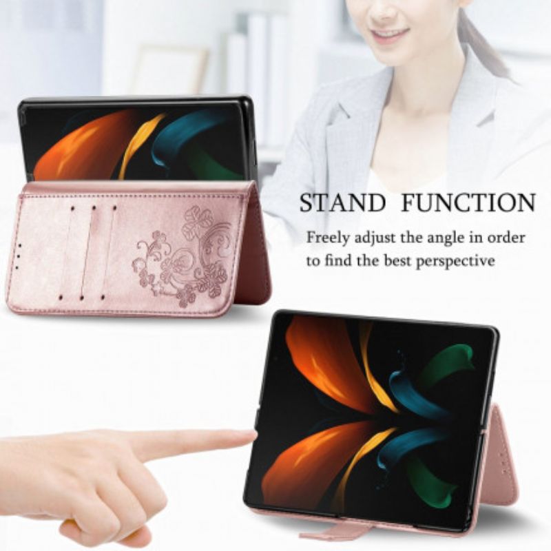 Kotelot Samsung Galaxy Z Fold 3 5g Flowers Design Hihnalla