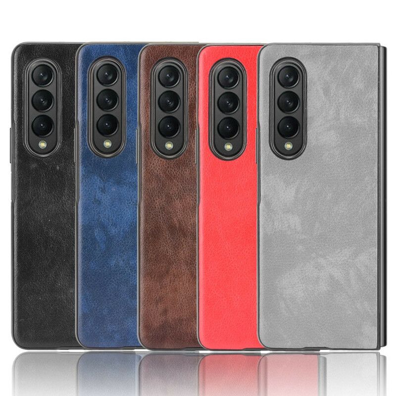 Kuori Case Samsung Galaxy Z Fold 3 5g Puhelinkuoret Litsi-nahkaefekti