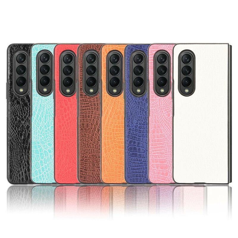 Kuori Case Samsung Galaxy Z Fold 3 5g Puhelinkuoret Tekokrokotiilinahkaa