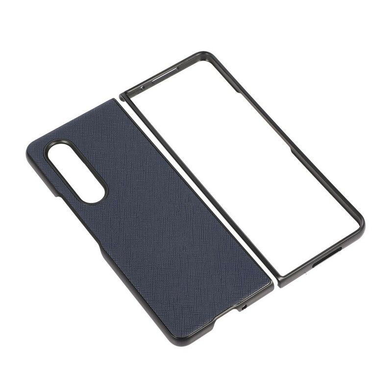 Kuori Case Samsung Galaxy Z Fold 3 5g Puhelinkuoret Teksturoitua Aitoa Nahkaa