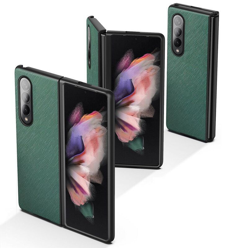 Kuori Case Samsung Galaxy Z Fold 3 5g Puhelinkuoret Teksturoitua Nahkaa