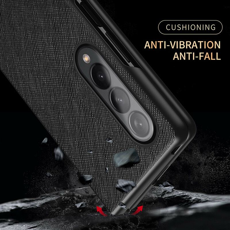 Kuori Case Samsung Galaxy Z Fold 3 5g Puhelinkuoret Teksturoitua Nahkaa