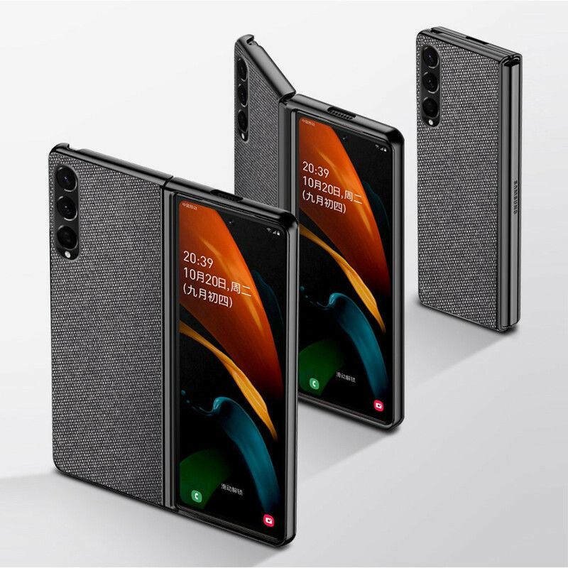 Kuori Case Samsung Galaxy Z Fold 3 5g Puhelinkuoret Textured Leather Effect