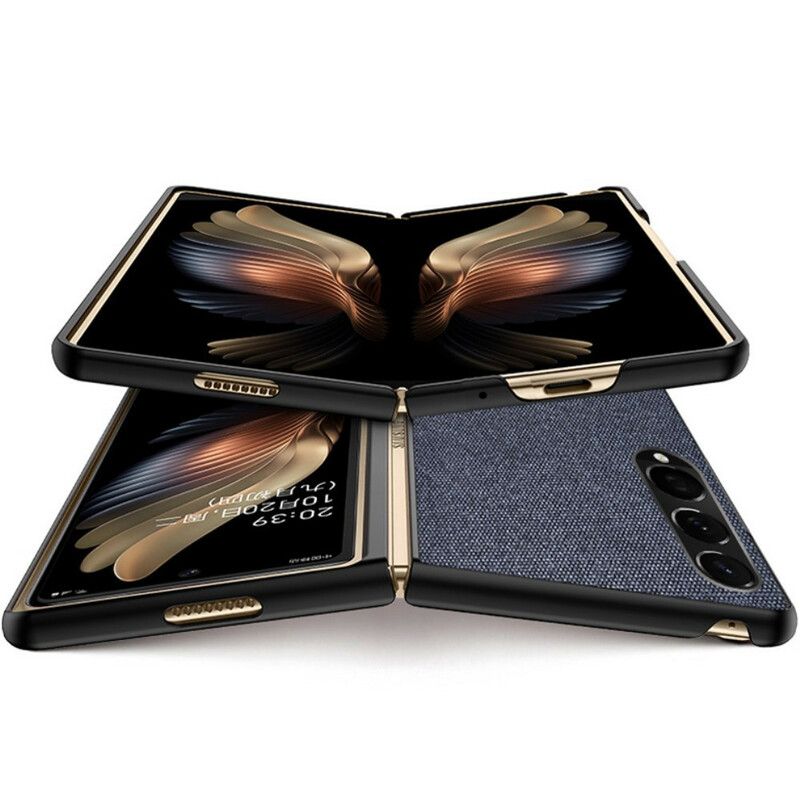 Kuori Case Samsung Galaxy Z Fold 3 5g Puhelinkuoret Textured Leather Effect