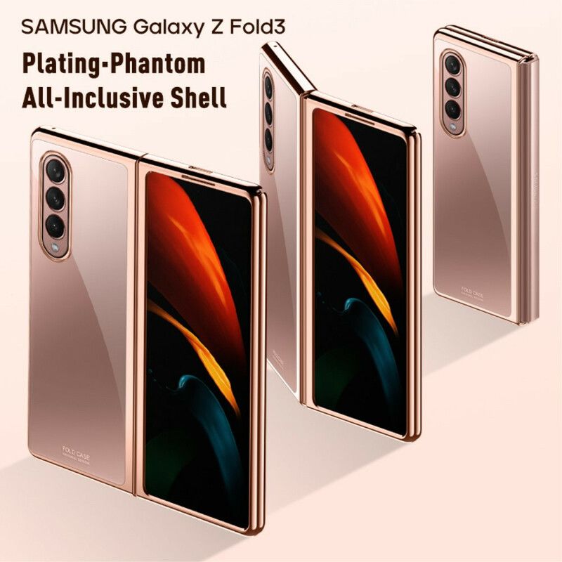 Kuori Samsung Galaxy Z Fold 3 5g Läpinäkyvät Metalliset Reunat