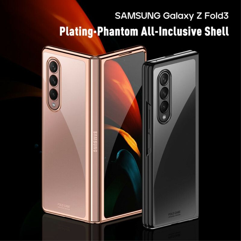 Kuori Samsung Galaxy Z Fold 3 5g Läpinäkyvät Metalliset Reunat