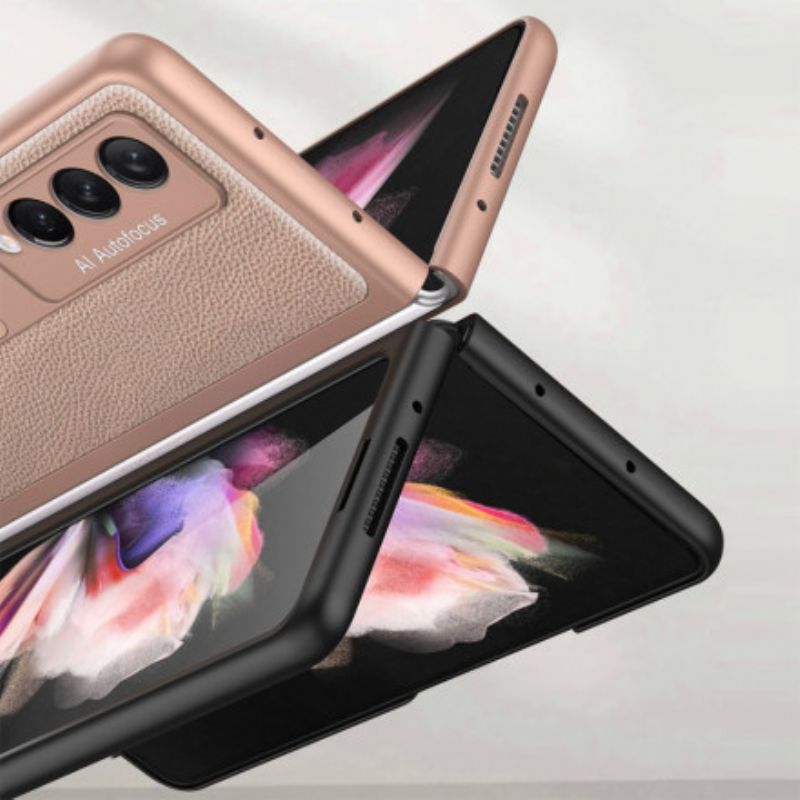 Kuori Samsung Galaxy Z Fold 3 5g Litchin Nahkatuki Gkk Suojakuori