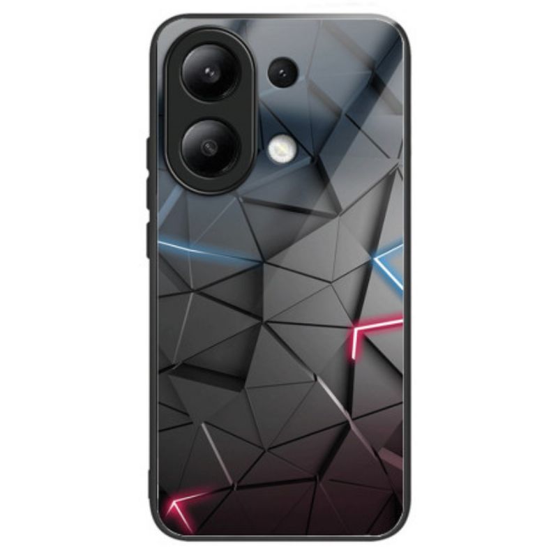 Case Xiaomi Redmi Note 13 4g Puhelinkuoret Karkaistusta Lasista Tehdyt Mustat Kolmiot