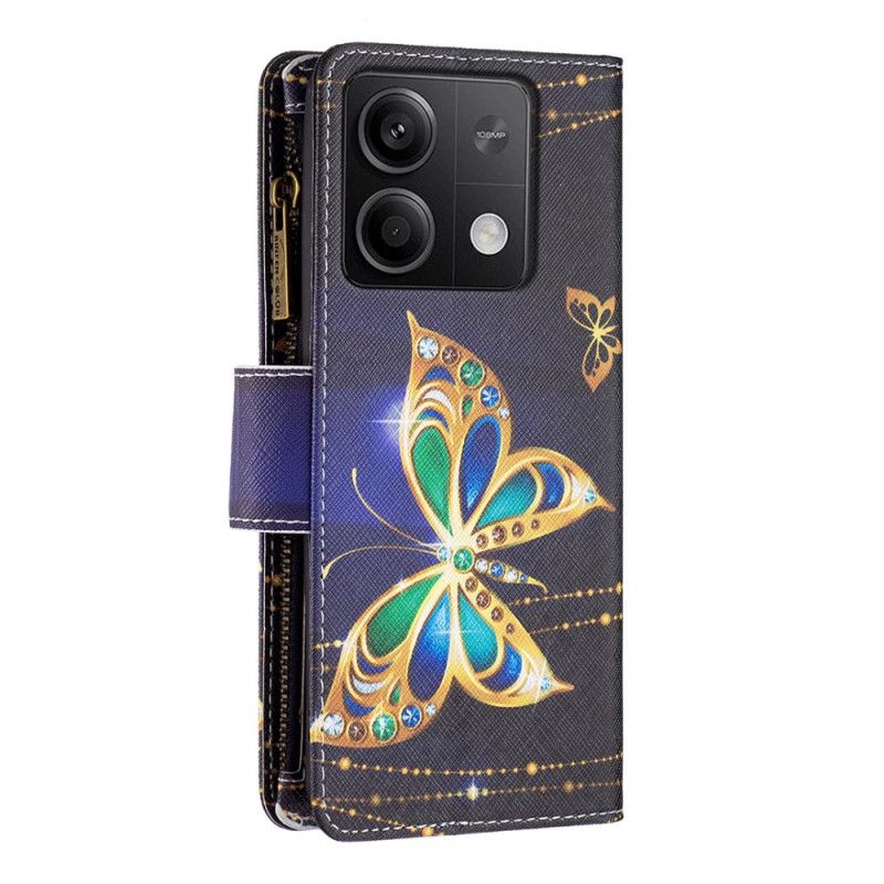 Kotelot Xiaomi Redmi Note 13 4g Puhelinkuoret Rhinestone Butterflies -lompakko