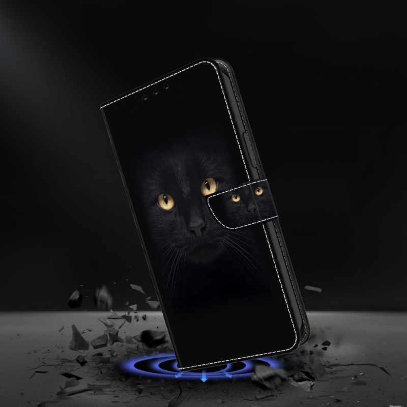 Nahkakotelo Xiaomi Redmi Note 13 4g Musta Kissa