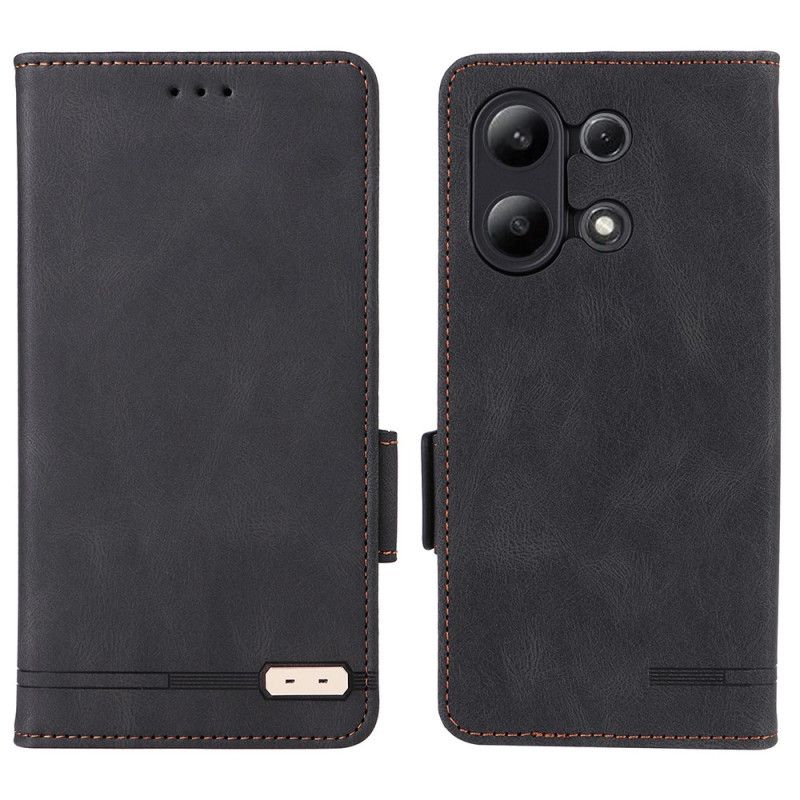 Nahkakotelo Xiaomi Redmi Note 13 4g Vintage-tyylinen Kaksoislukko