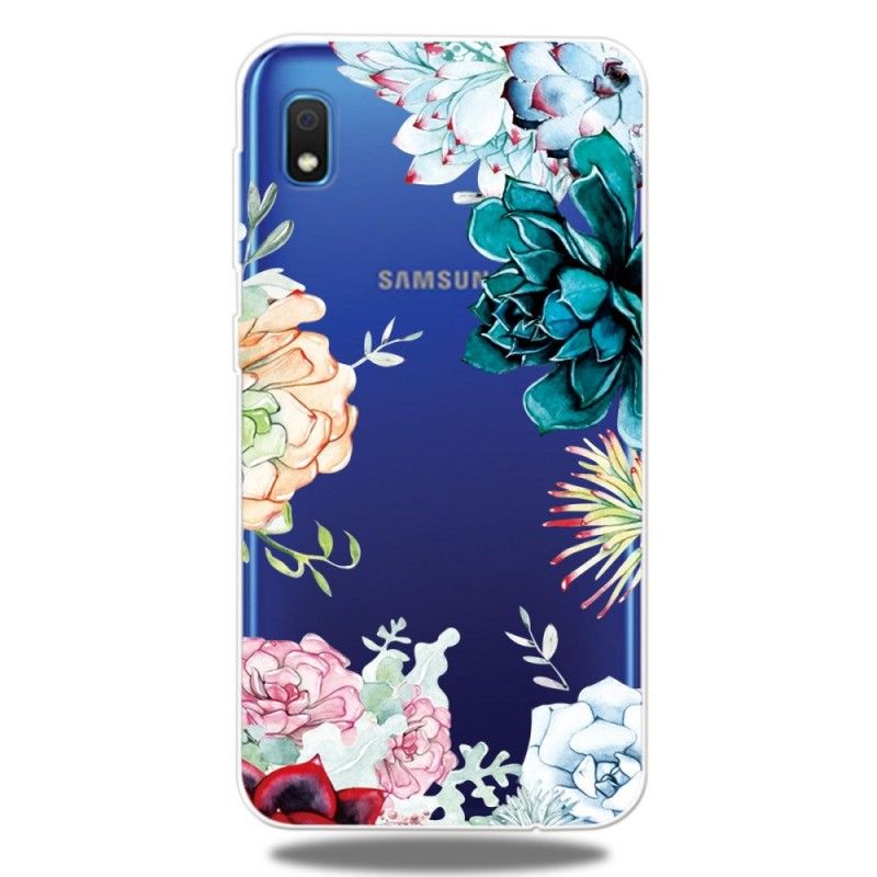 Case Kuoret Samsung Galaxy A10 Puhelinkuoret Läpinäkyvät Vesiväri Kukat