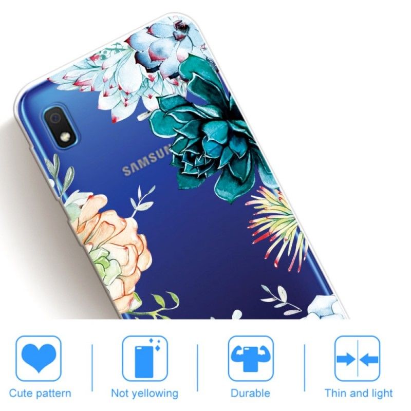 Case Kuoret Samsung Galaxy A10 Puhelinkuoret Läpinäkyvät Vesiväri Kukat