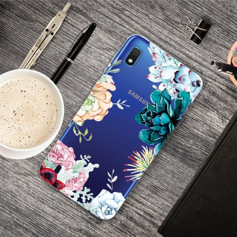 Case Kuoret Samsung Galaxy A10 Puhelinkuoret Läpinäkyvät Vesiväri Kukat