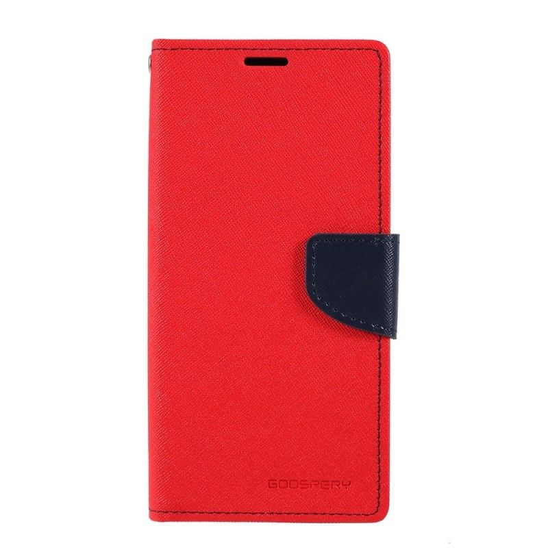 Flip Case Samsung Galaxy A10 Punainen Musta Kaksisävyinen Elohopea