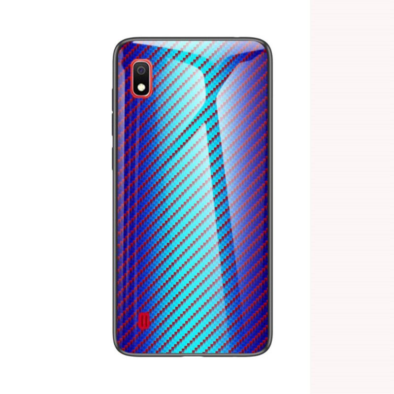 Kuori Samsung Galaxy A10 Magenta Musta Karkaistua Hiilikuitua