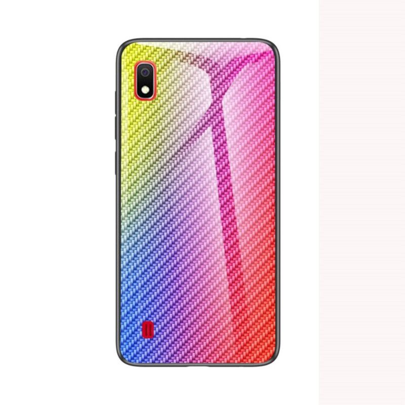 Kuori Samsung Galaxy A10 Magenta Musta Karkaistua Hiilikuitua