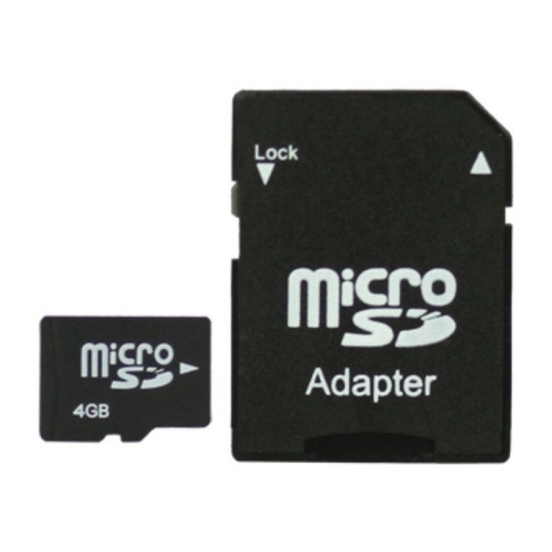 4Go Micro Sd -Kortti Sd-Sovittimella