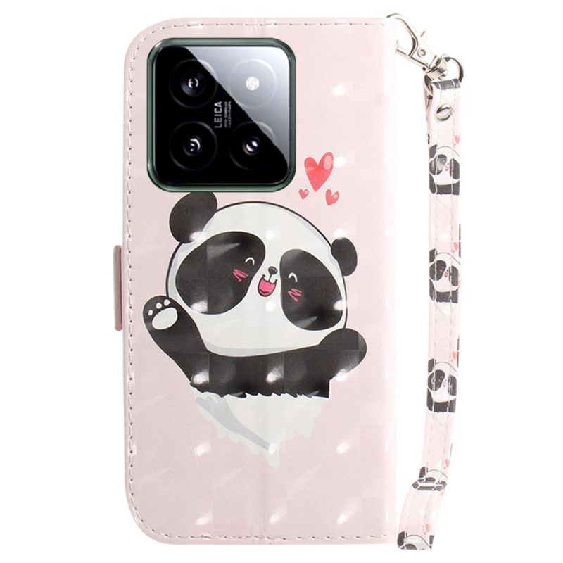 Kotelot Xiaomi 14 Panda Love Hihnalla