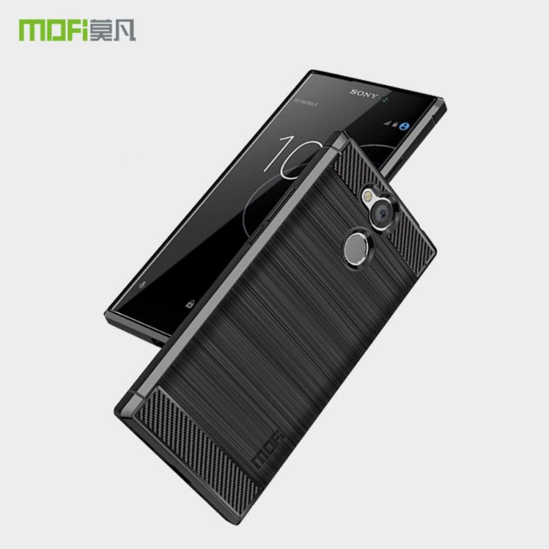 Case Kuoret Sony Xperia L2 Harmaa Musta Puhelinkuoret Mofi Harjattu Hiilikuitu