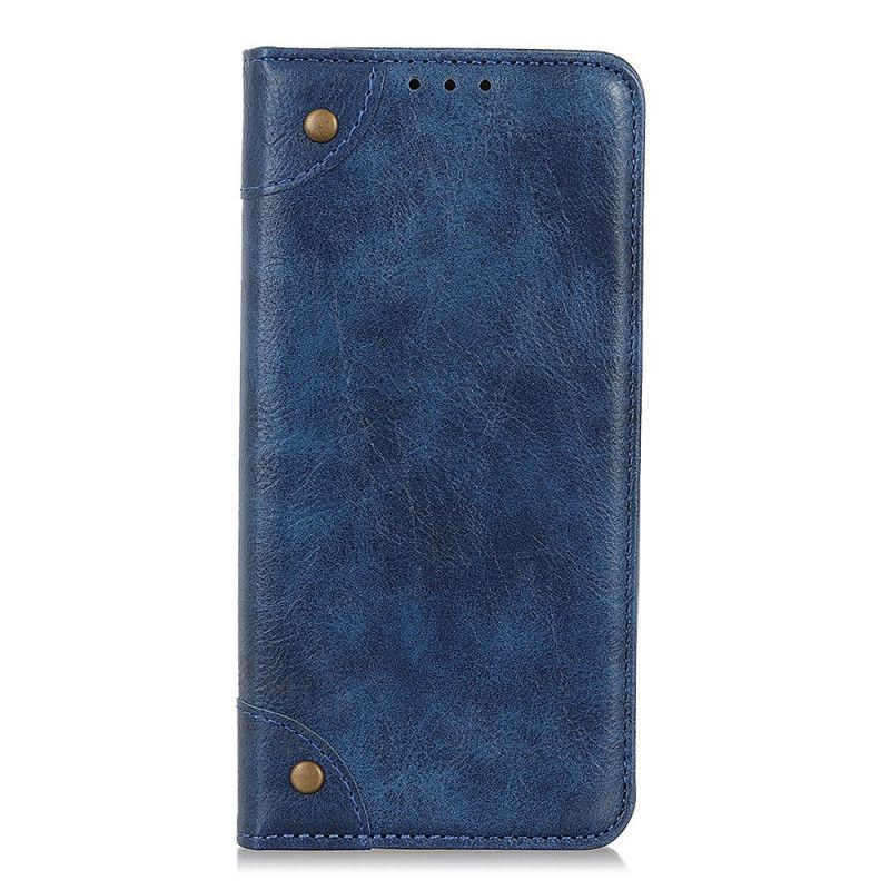 Flip Kotelot Samsung Galaxy Note 10 Lite Punainen Musta Vintage-Niitti Suojakuori