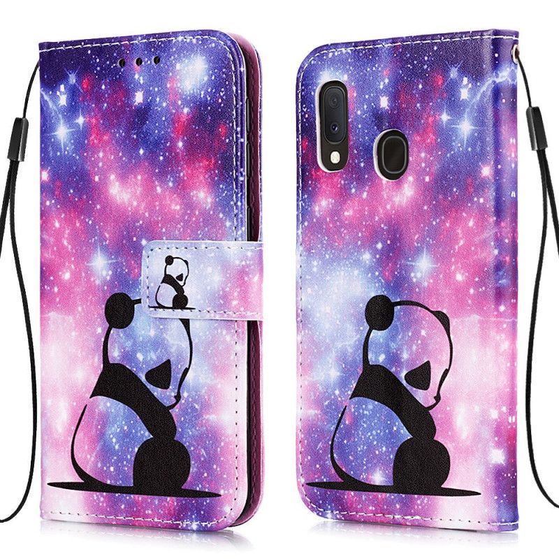 Flip Case Samsung Galaxy A10e Galaksin Panda