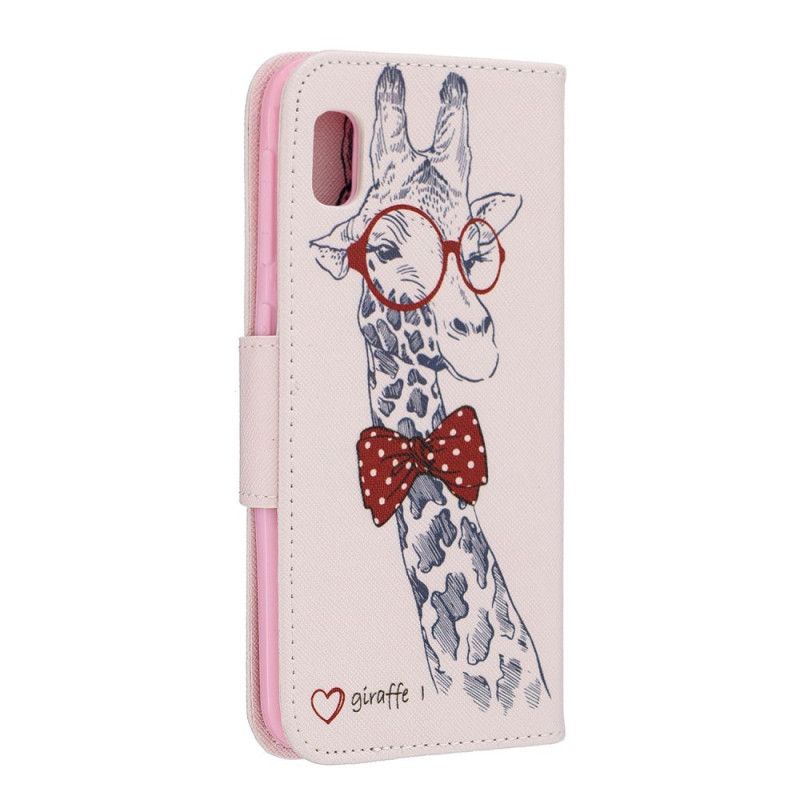 Flip Case Samsung Galaxy A10e Nörtti Kirahvi