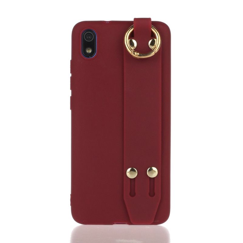 Kuori Xiaomi Redmi 7A Magenta Punainen Silikoni Tukihihnalla