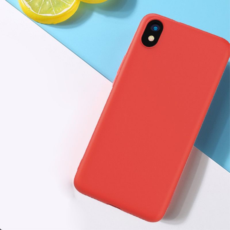 Kuori Xiaomi Redmi 7A Punainen Musta X-Tason Nestemäinen Silikoni Suojakuori