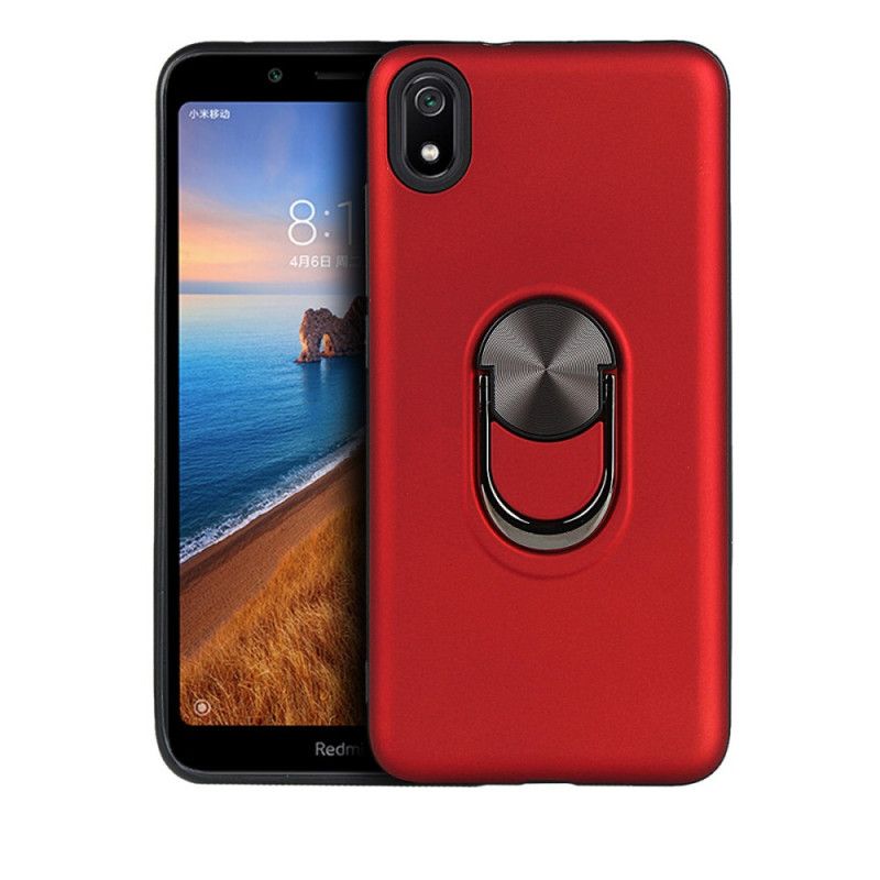 Kuori Xiaomi Redmi 7A Tummansininen Punainen Irrotettava Tukirenkaalla Suojakuori